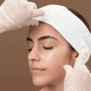 Depilación facial hilo